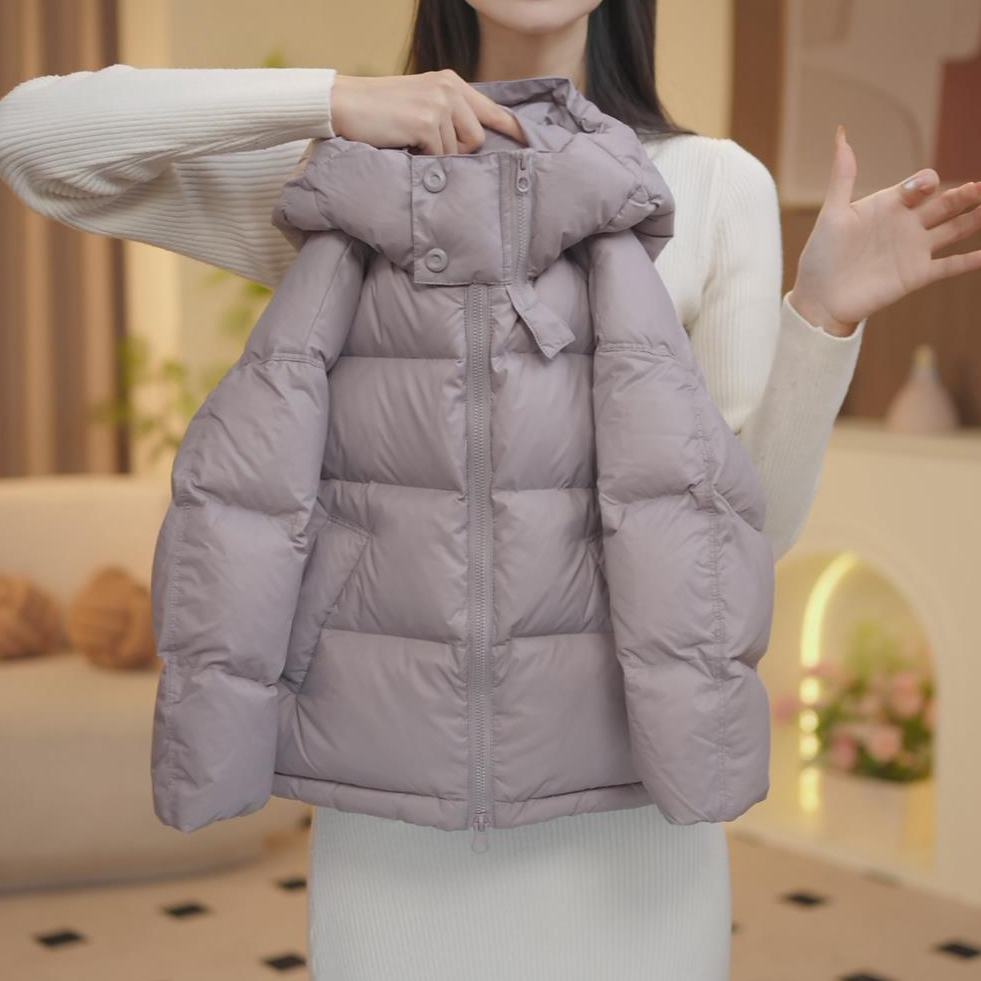 波波鹅女童棉服外套女孩面包服冬装2025新款儿童加厚棉衣--Y5882