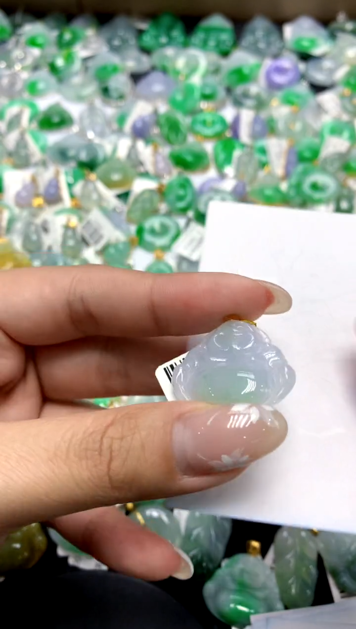 【闪购商品】翡翠颈饰18K金镶嵌1111111111111