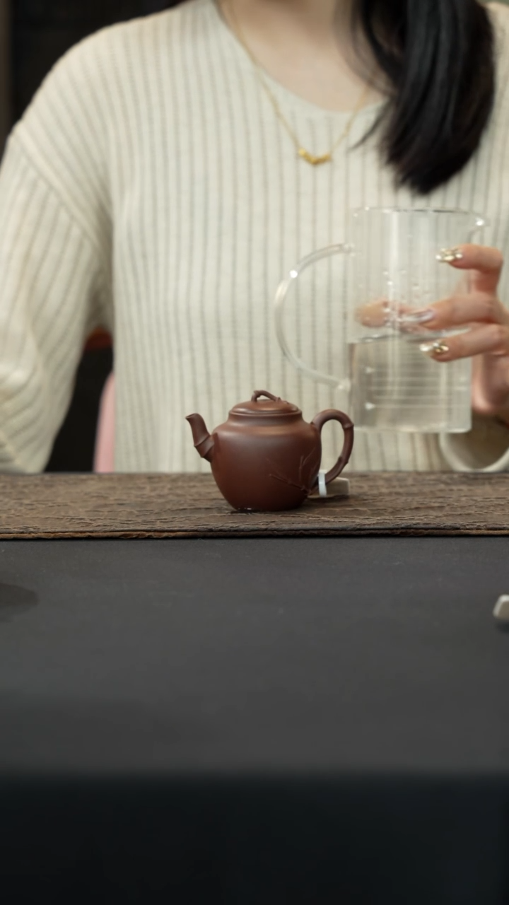 【闪购商品】紫砂茶壶韵竹壶底槽清120cc