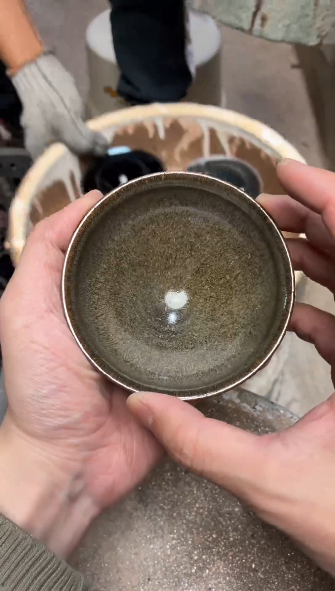 茶盏真柴烧建盏换点柴火
