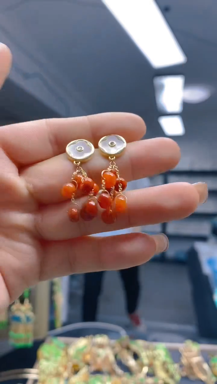 【闪购商品】翡翠耳饰合金0401翡翠耳钉