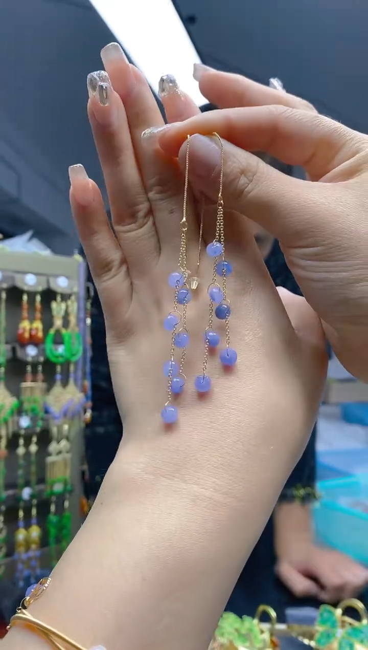【闪购商品】翡翠耳饰合金392翡翠耳线