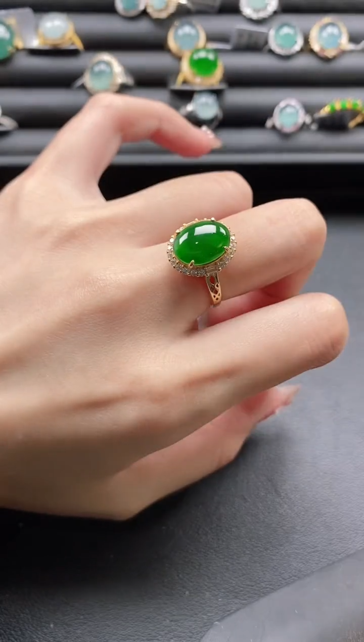 【闪购商品】翡翠戒指银S925镶嵌1111