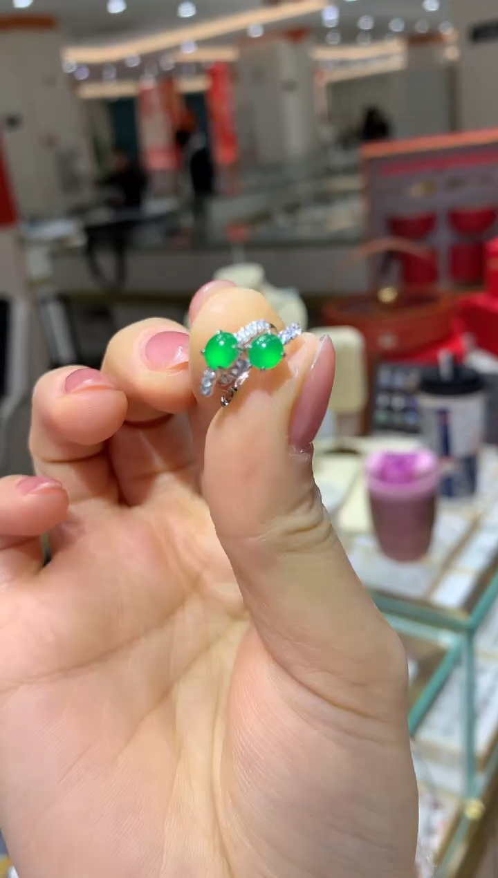 【闪购商品】翡翠耳饰18K金镶嵌|不退不换