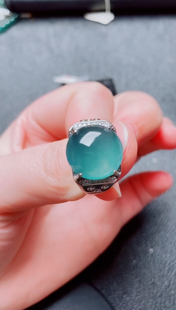 银S925镶嵌戒指翡翠1111