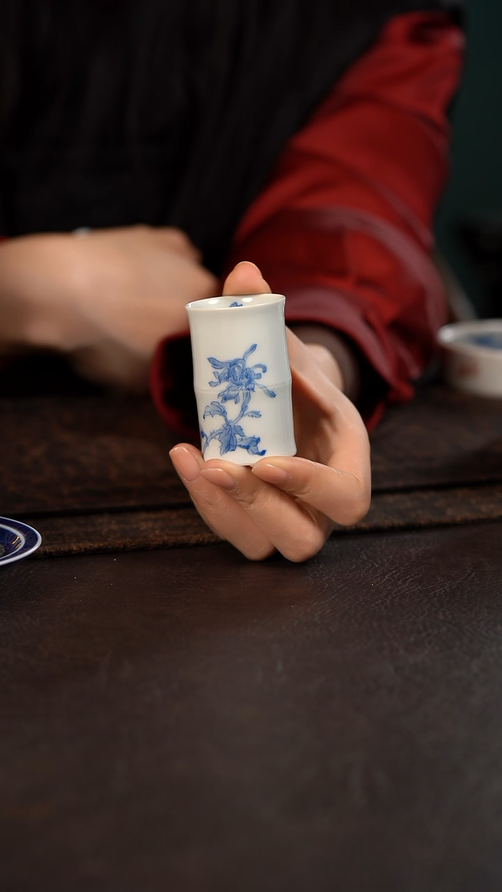 【闪购商品】杯聚澜堂菊花竹节闻香杯