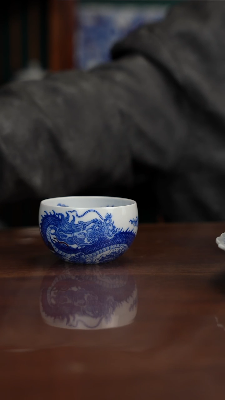 自成堂柴窑青花釉里红