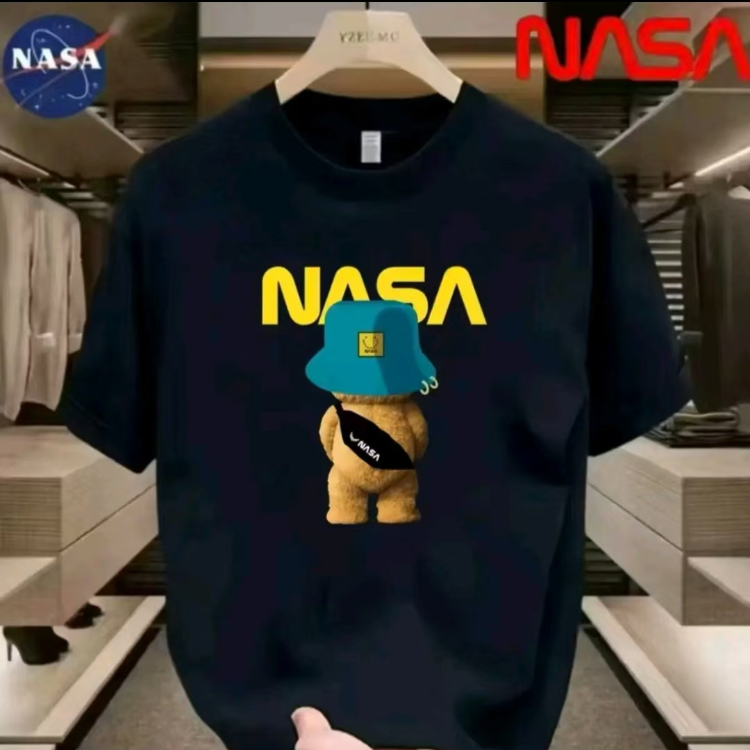 NASA联名纯棉夏季圆领短袖T恤微宽松时尚男女同款休闲百搭98