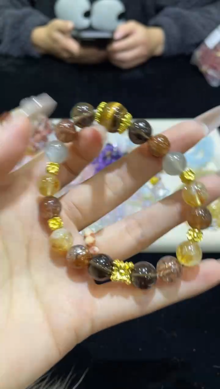 【闪购商品】烟晶手链合金27浮力021