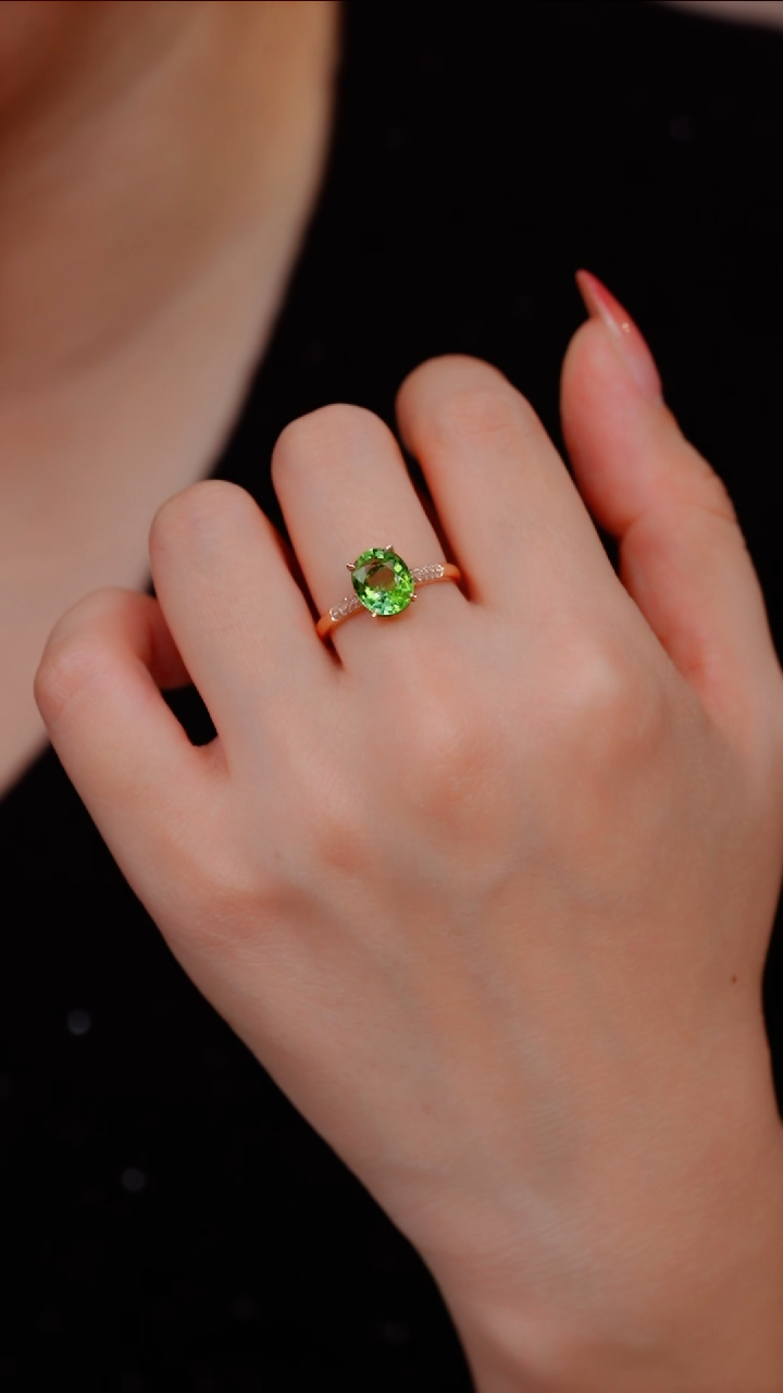 【玉峰珠宝丨安娜严选】碧玺戒指18K金【U4733】多样性发一