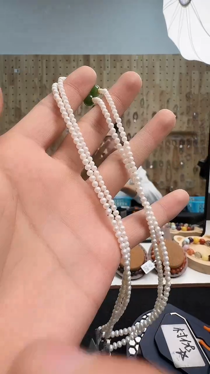 项链银S925镶嵌淡水珍珠村1975 多样性发一件