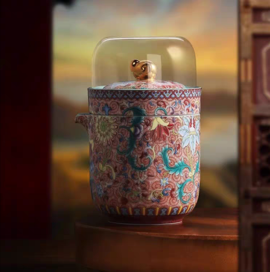 【五言六器】陶瓷【花开盛世】旅行套装 C00215