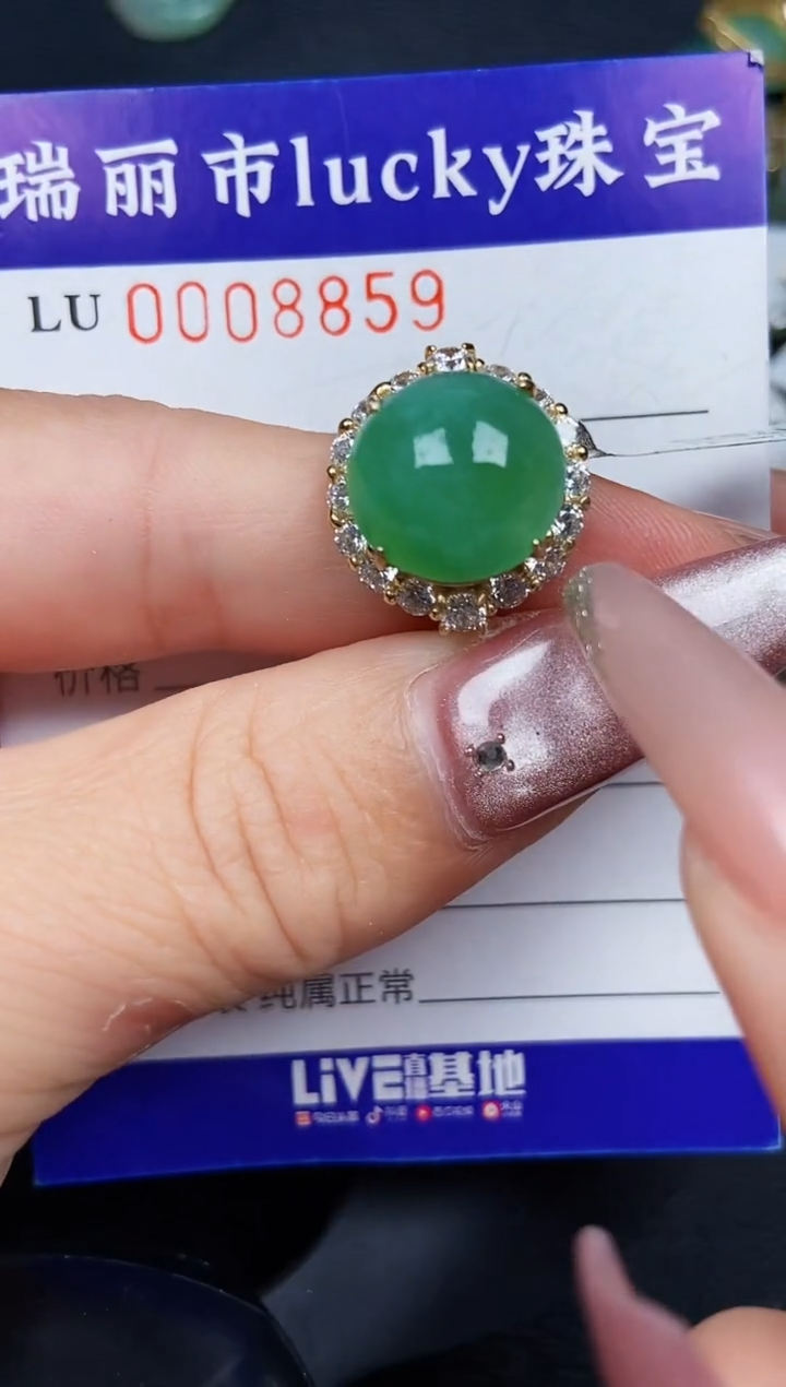 翡翠银S925镶嵌颈饰8859