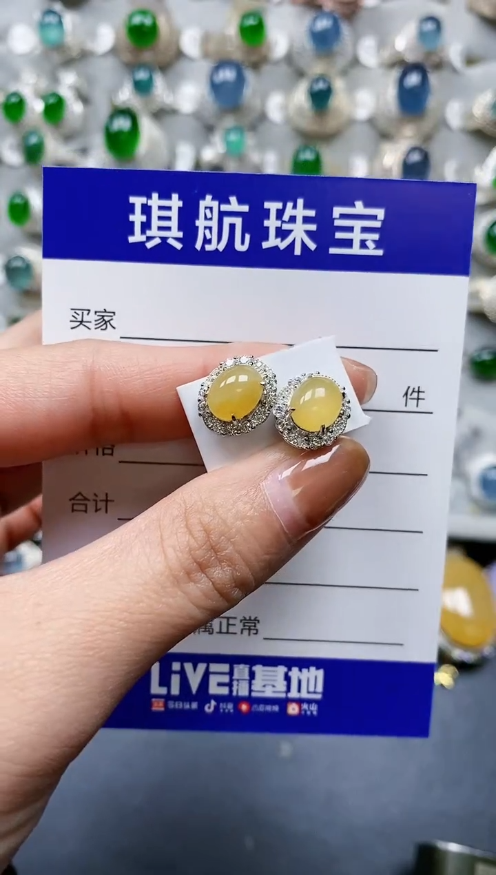 【闪购商品】翡翠耳饰银S925镶嵌0603