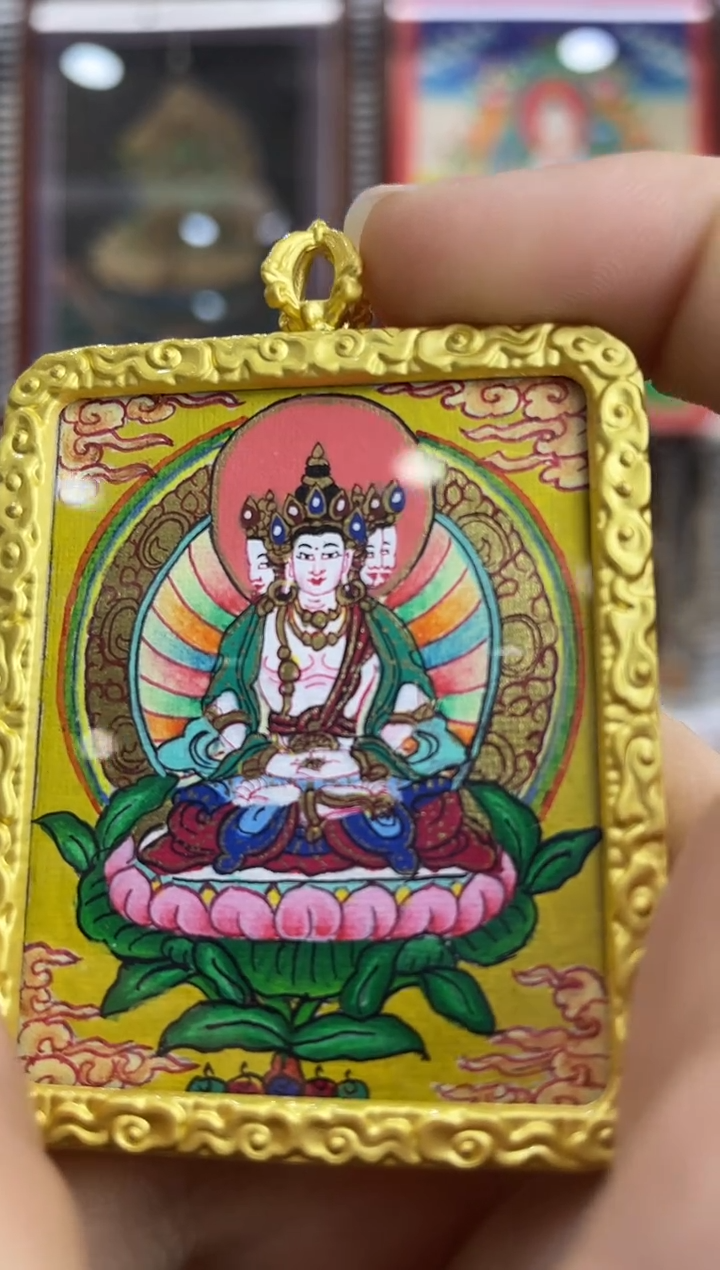 吊坠纯手绘唐卡（非质量问题不退不换）大日