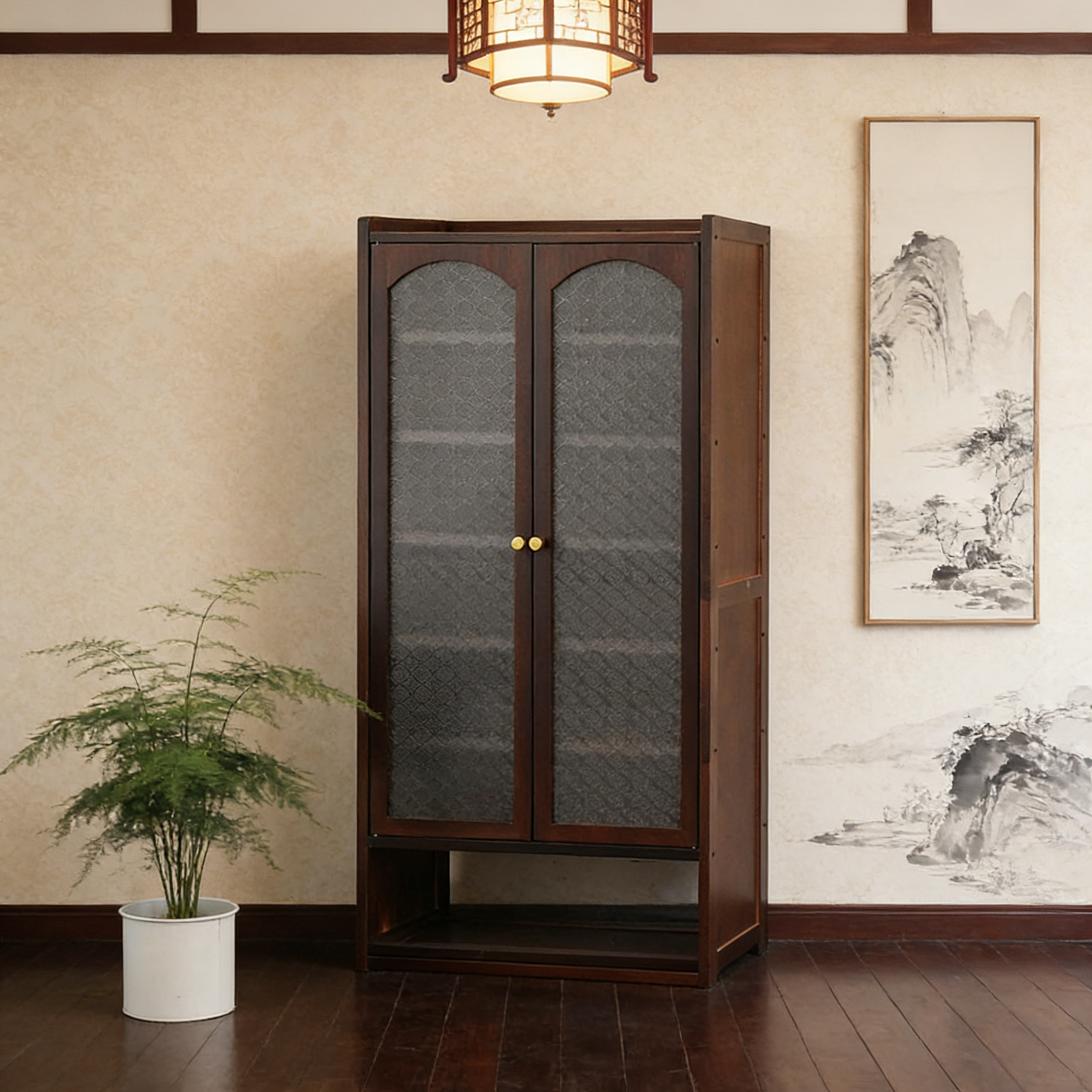 大容量玄关柜！家用收纳柜 防尘透气 + 多层储物 鞋物两用柜