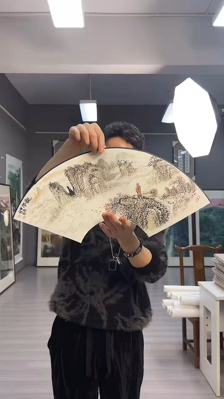 【闪购商品】国画10号叶金福老师书法扇面