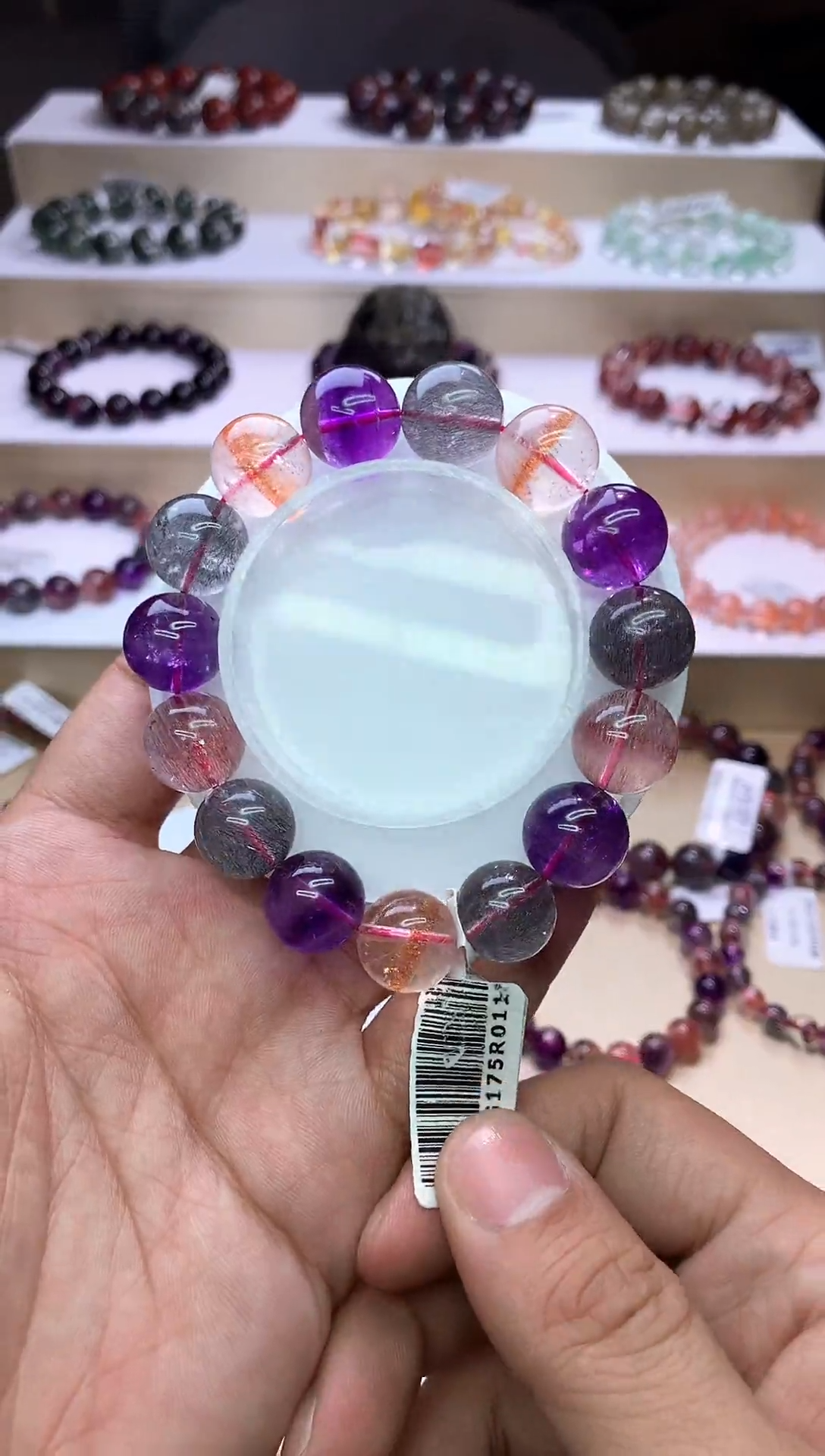 【闪购商品】水晶手链未镶嵌黑加仑超七单圈14m+