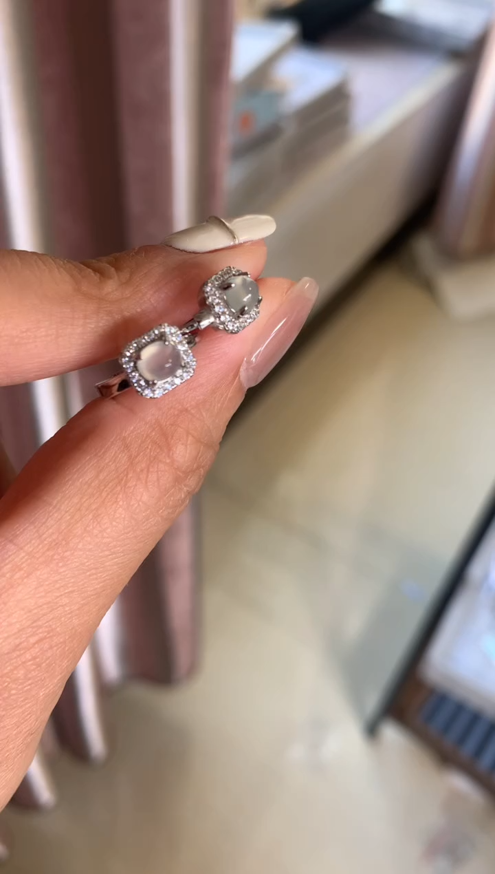 银S925镶嵌戒指翡翠耳饰19