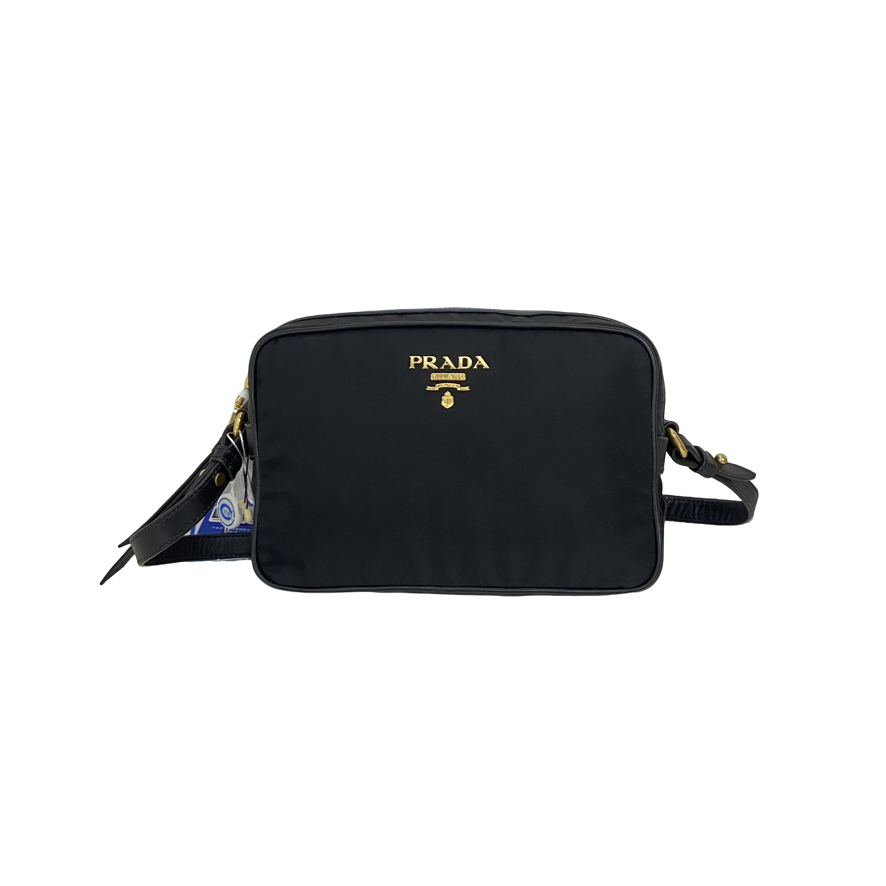 95新 Prada/普拉达 男士休闲时尚百搭尼龙黑色斜挎包/37