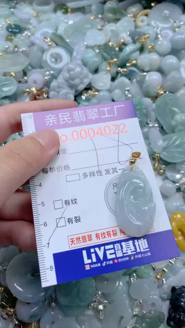 翡翠未镶嵌吊坠(不含链)4022