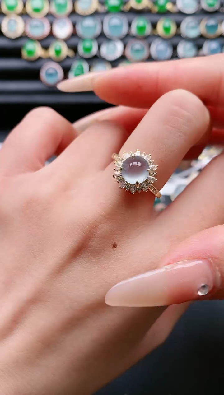 【闪购商品】翡翠戒指银S925镶嵌111111111