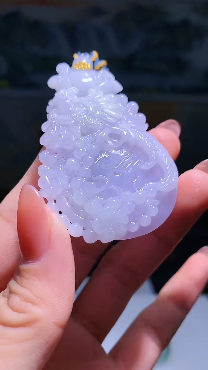 【闪购商品】定制翡翠未镶嵌1007hm-毛货挂件53