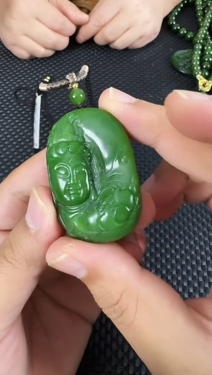 【闪购商品】和田玉（碧玉）吊坠未镶嵌出人头地