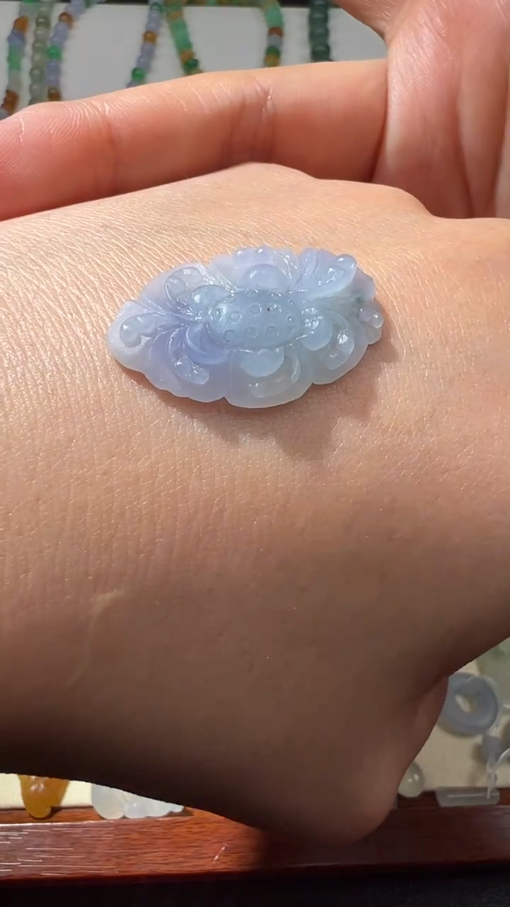 未镶嵌定制翡翠冰紫花花