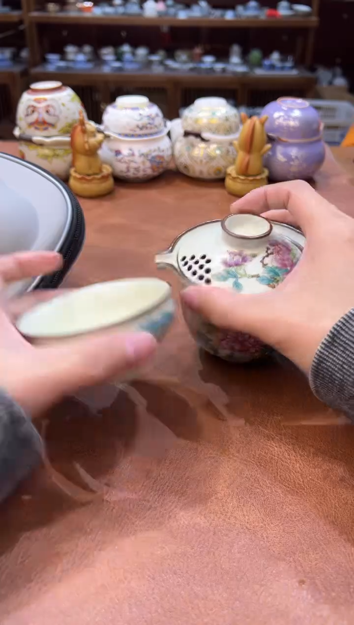 真的很便宜会开片的旅行茶具