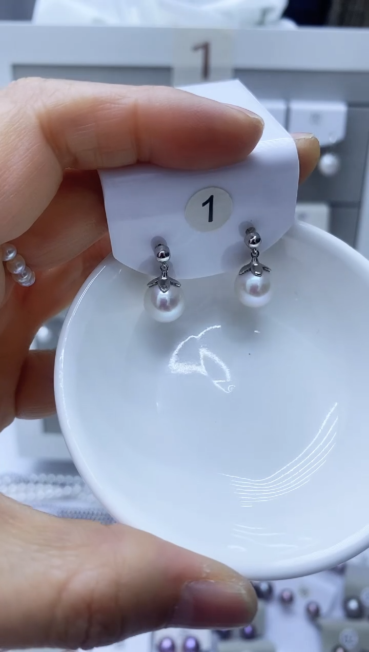 【闪购商品】淡水珍珠耳饰银S925镶嵌1