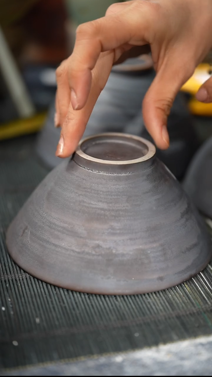 浪鬼家釉绘柴烧日***后碗