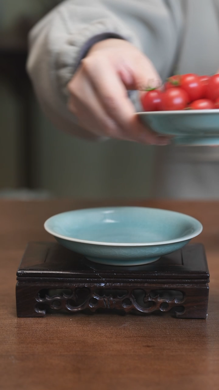 【闪购商品】Y宝丰宋官窑原产地汝瓷盘子