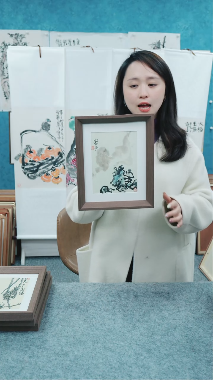 【闪购商品】国画10寸郑志超老师木质摆台 