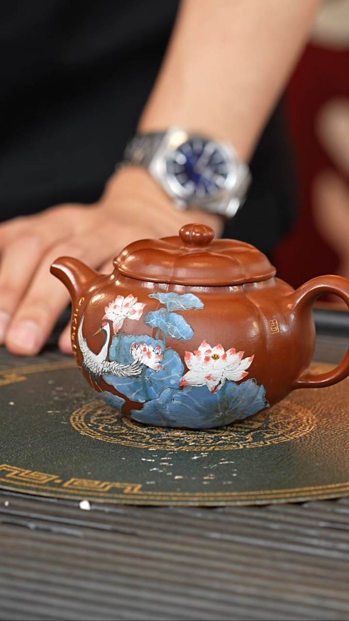 【闪购商品】紫砂茶壶WSH 朱泥 筋纹 