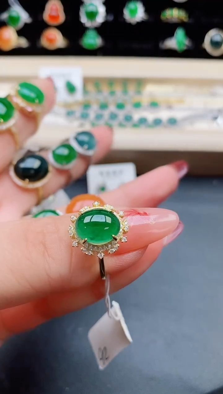 【闪购商品】翡翠戒指银S925镶嵌321321