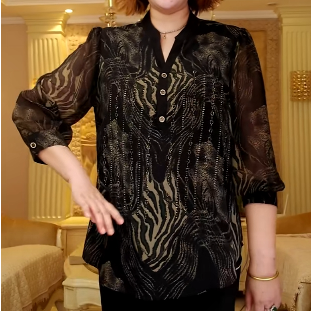 5458大码女装夏季新款上衣洋气烫钻加肥加大小衫胖人遮肚显瘦衬衫