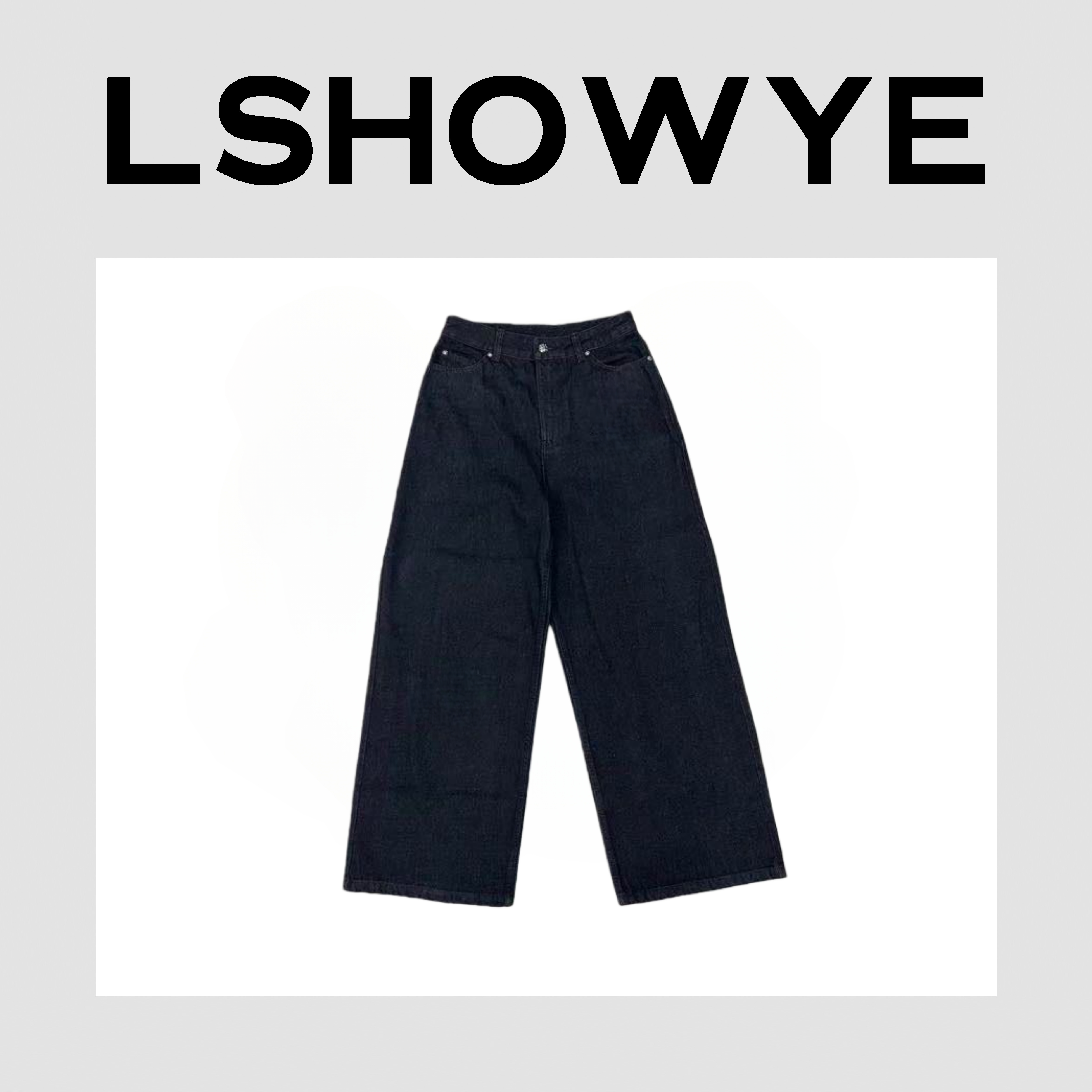 LSHOWYE｜洗水十字标牛仔裤6FF538