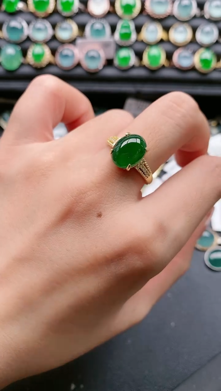 【闪购商品】翡翠戒指银S925镶嵌111111
