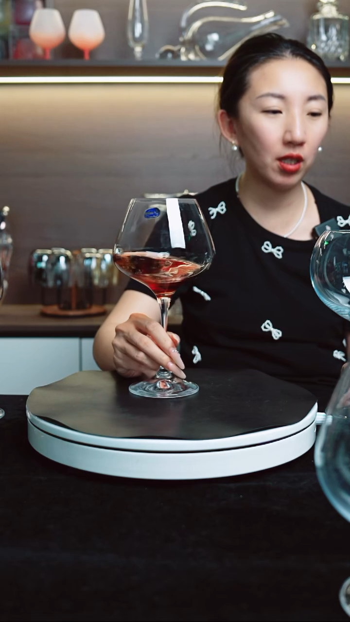 水晶手柄款590ml红酒杯2支