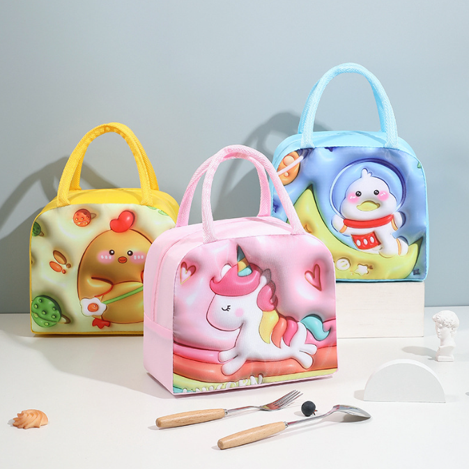 便携手提卡通手提包萌趣轻便可爱上班族手提包可爱布艺手提包