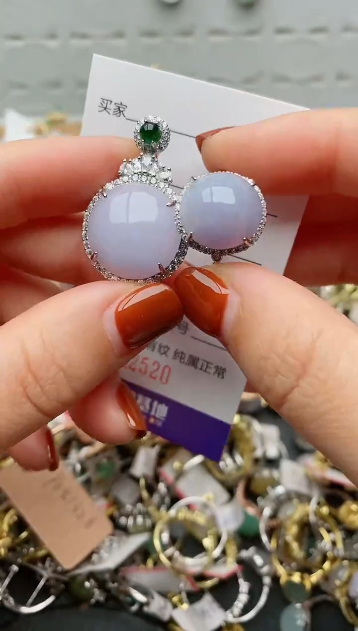 银S925镶嵌戒指翡翠.