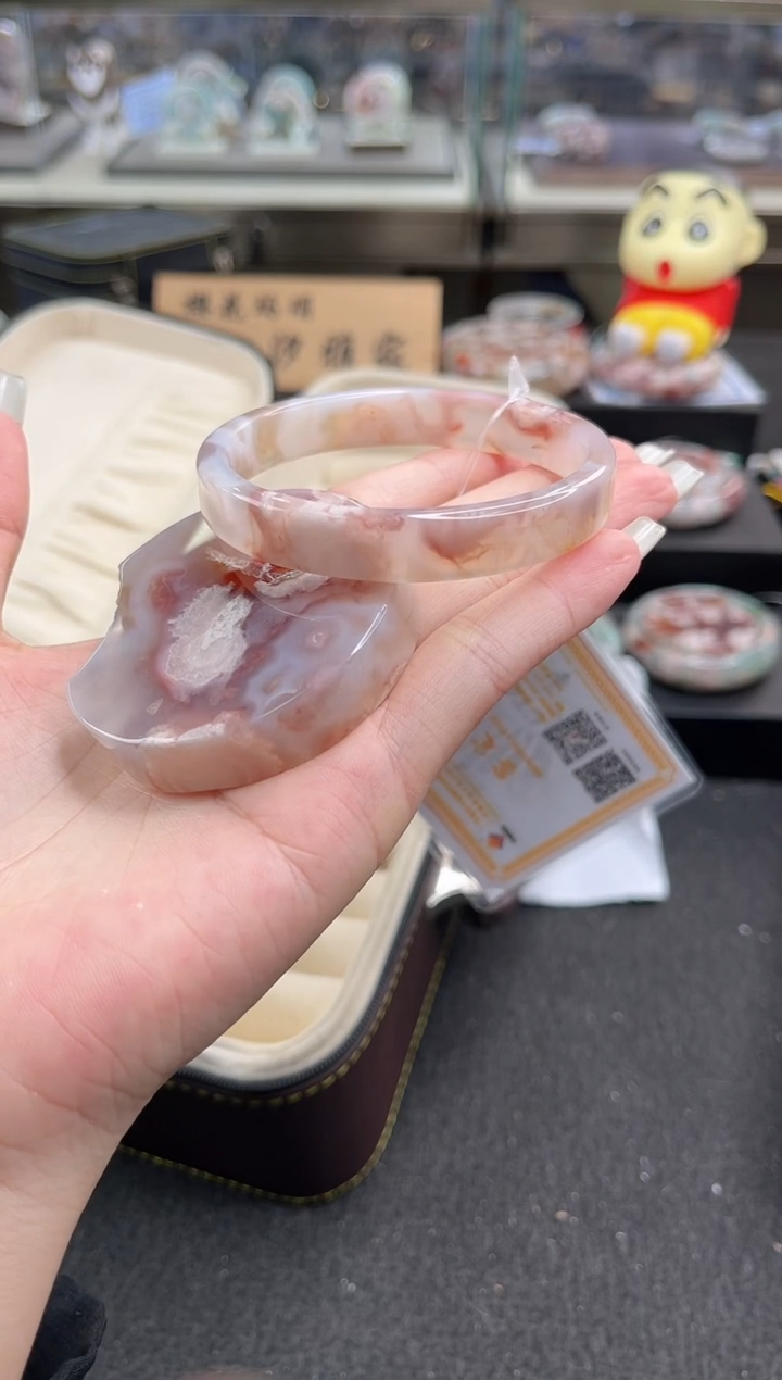 未镶嵌手镯石英质玉60圈口 （赠品镯心）3888146