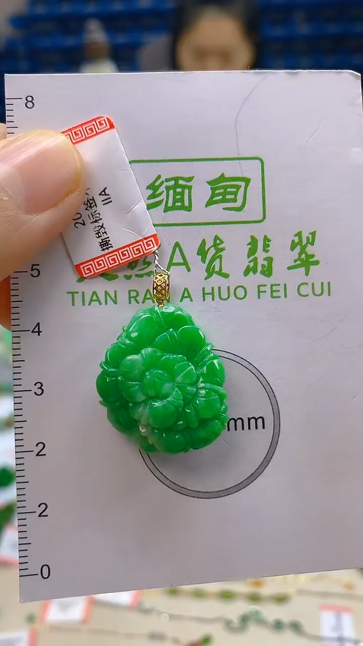 颈饰18K金镶嵌翡翠新号开播 全场乱卖