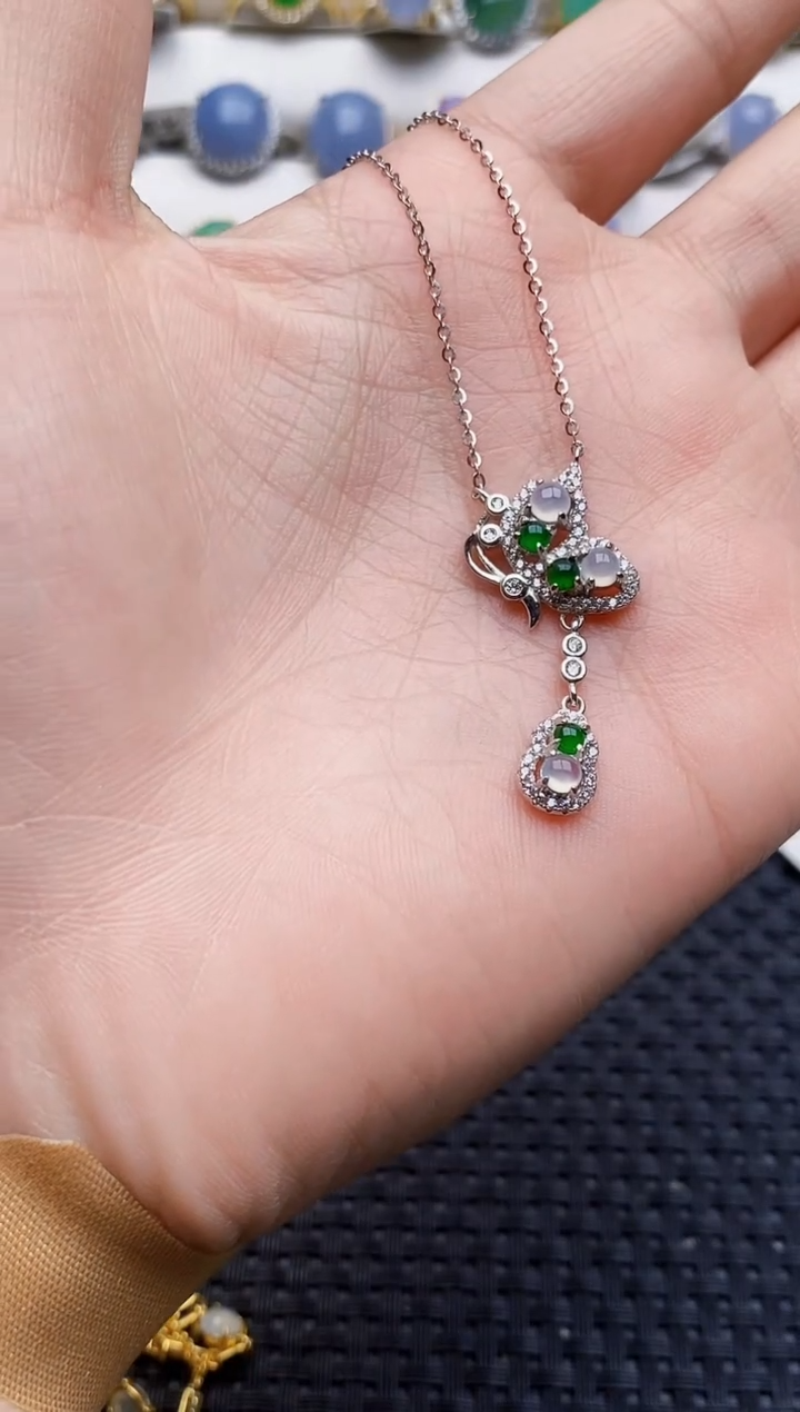 银S925镶嵌戒指翡翠4768