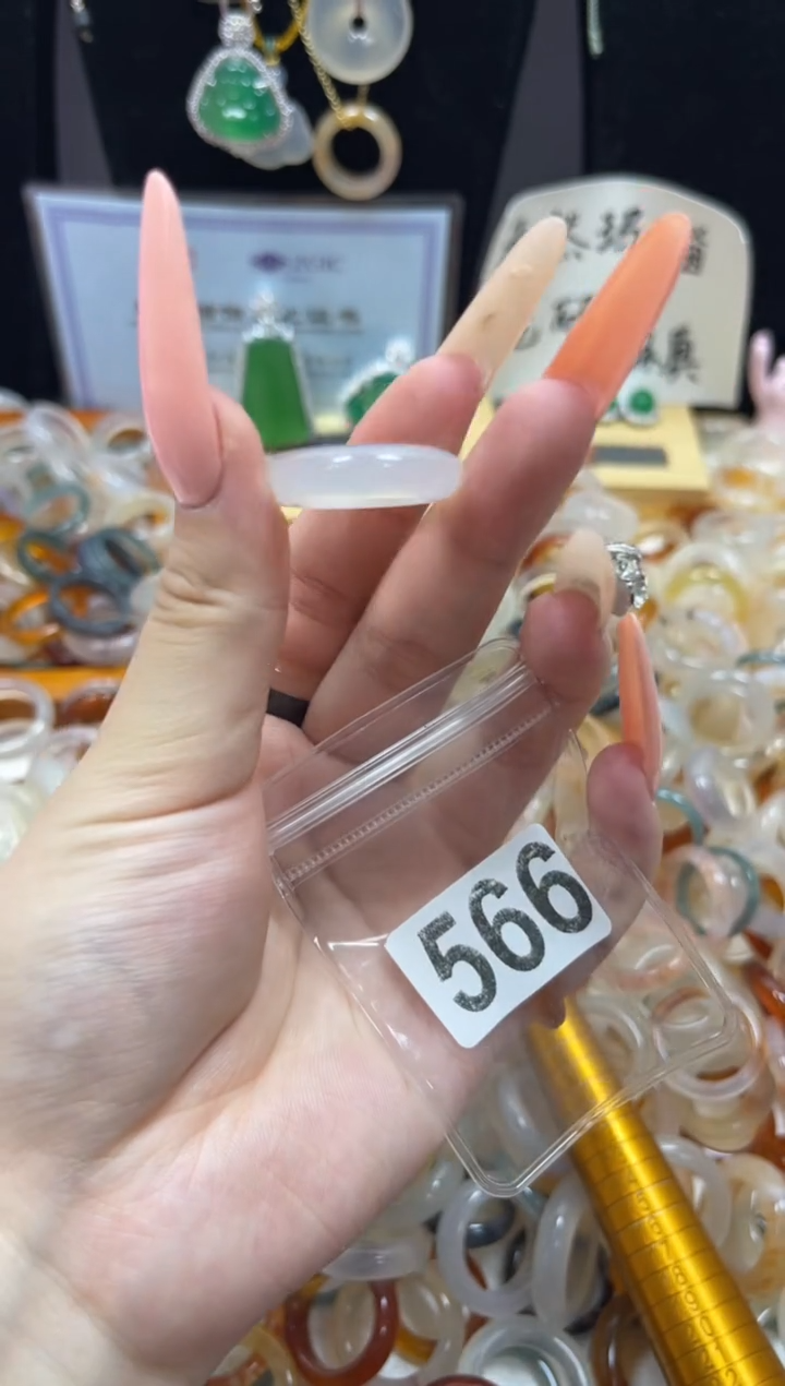 玛瑙/玉髓戒圈未镶嵌15/566