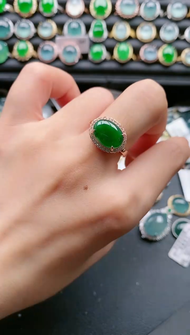 【闪购商品】翡翠戒指银S925镶嵌11111
