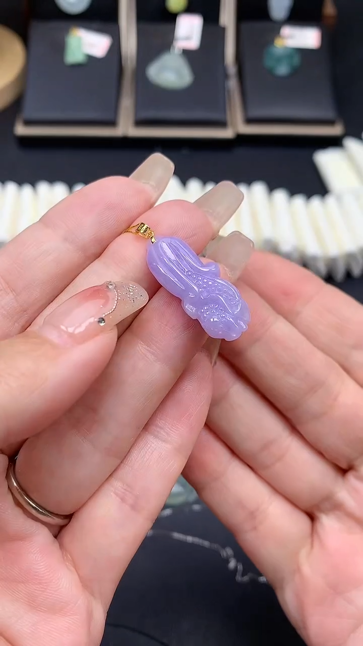 【闪购商品】翡翠吊坠(不含链)18K金镶嵌MS141654