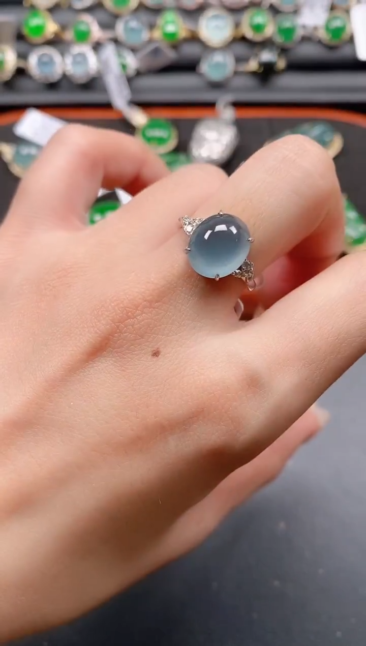 银S925镶嵌戒指翡翠1111