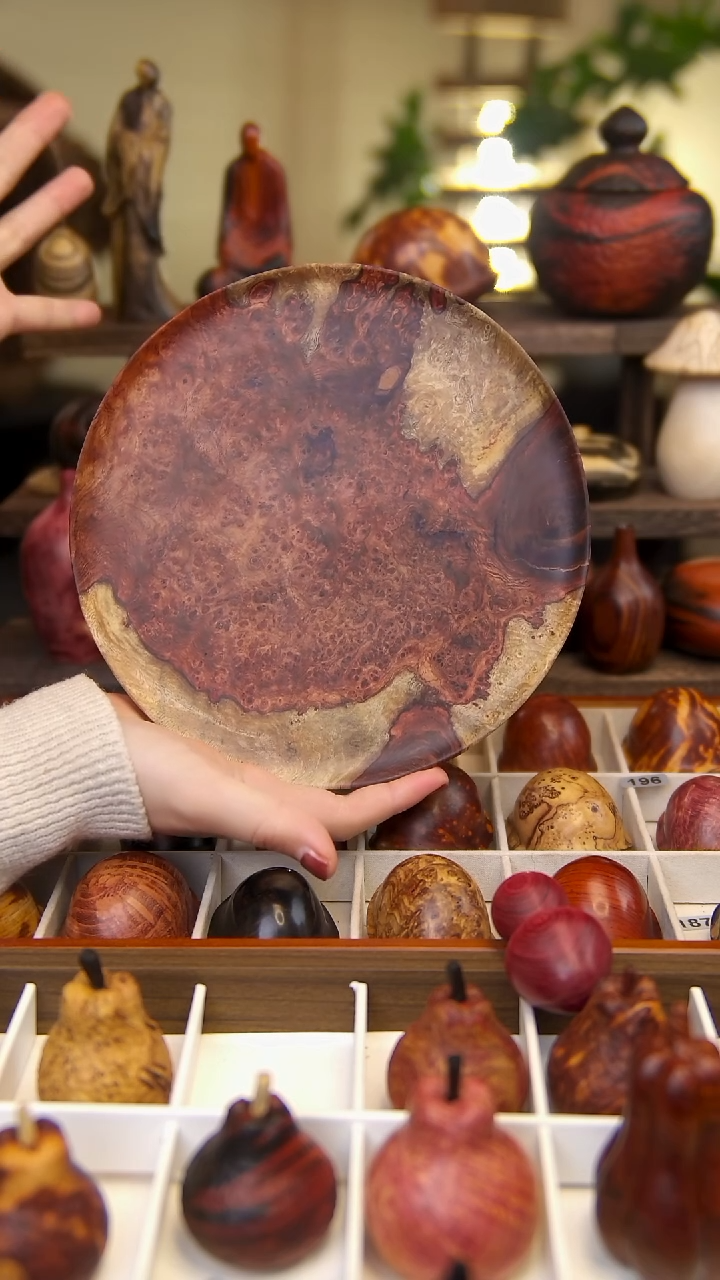 【闪购商品】木缅甸花梨树瘤大圆盘